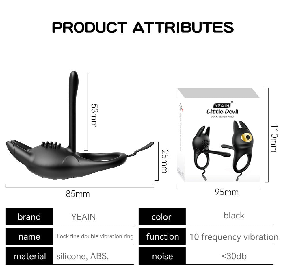 Vòng Đeo Dương Vật Rung Chống Xuất Tinh Sớm Little Devil