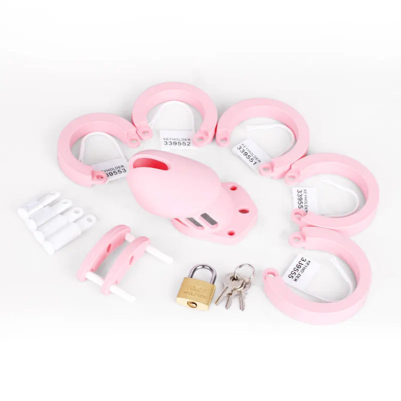 <tc>Set of Male Silicone Chasity Cock Sleeve with Locks</tc>