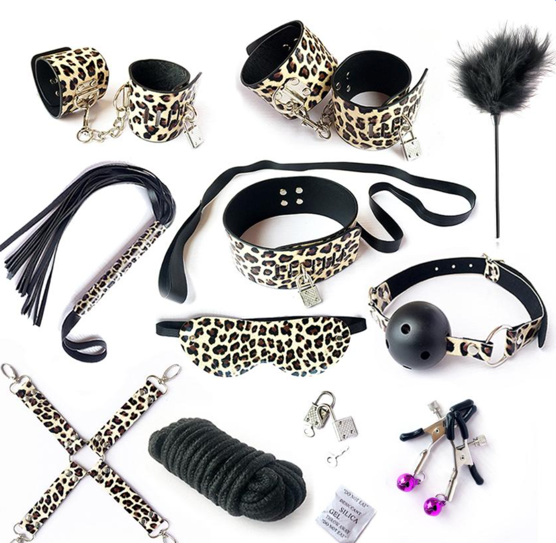 Bộ Đồ Chơi BDSM Leopard Print – Rung Rung Vietnam