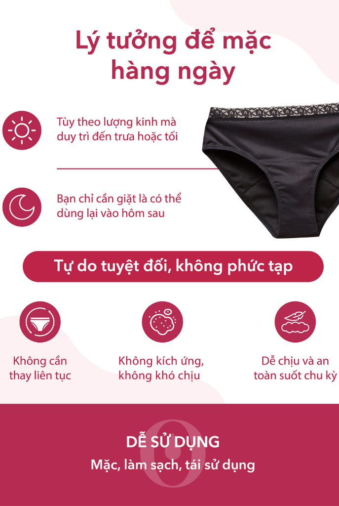 Quần Lót Nguyệt San Hàng Ngày Cao Cấp "Ngọc"