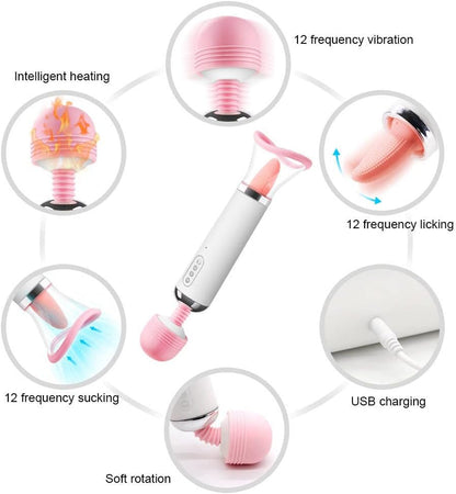 <tc>Sucking and Licking 3-in-1 AV Vibrating Wand Massager</tc>