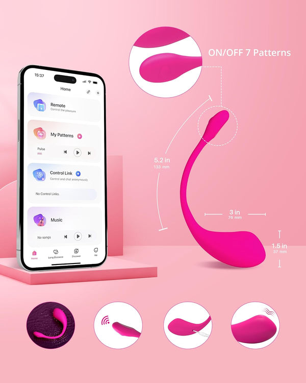 Trứng Rung Chữ U Điều Khiển Bằng App Lush 2 – Rung Rung Vietnam