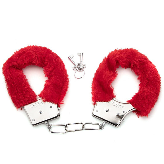 <tc>Fur Padded BDSM Handcuffs with Lock</tc>