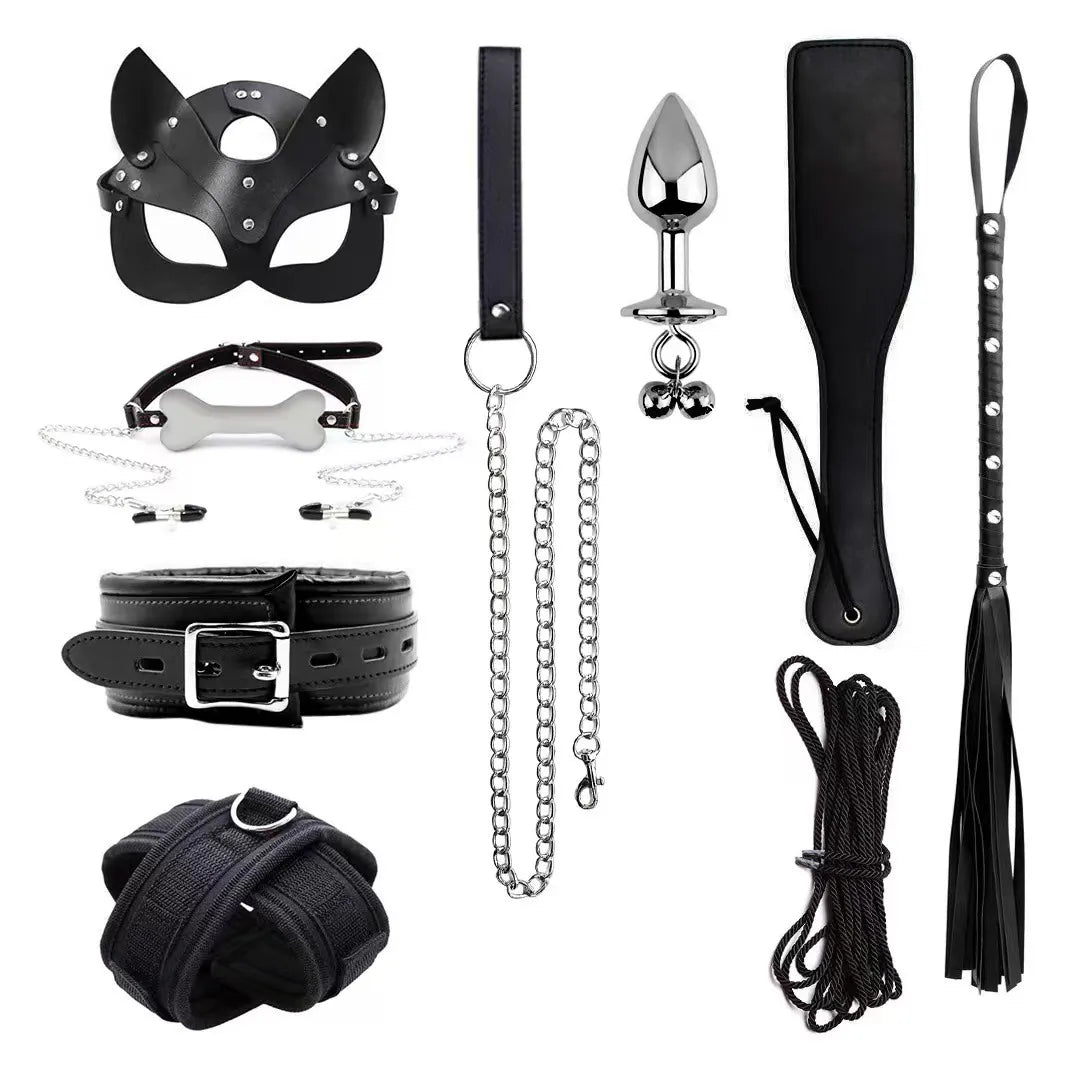 Bộ Đồ Chơi BDSM Knotty Fox 9 Món