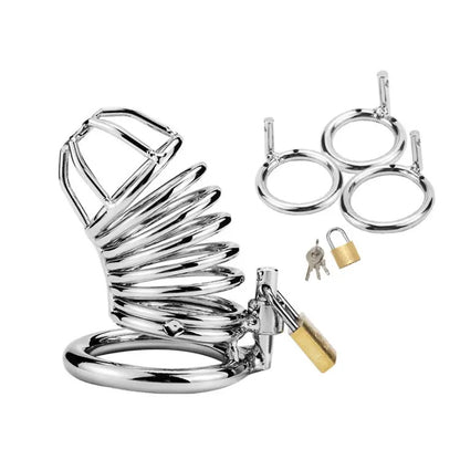 <tc>Mangalloy Steel Male Chastity Cage Lock Set</tc>