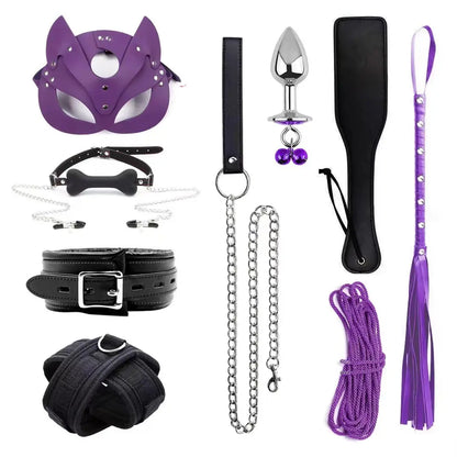 Bộ Đồ Chơi BDSM Knotty Fox 9 Món