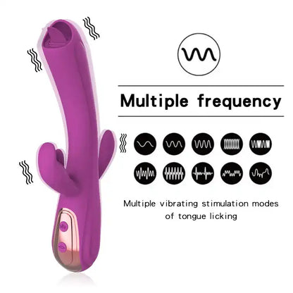 <tc>3-in-1 Rabbit Tongue Licking Vibrator</tc>