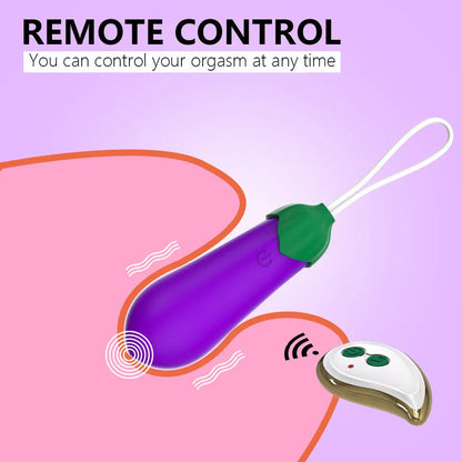 <tc>Eggplant Emoji Remote Control Vibrating Egg</tc>