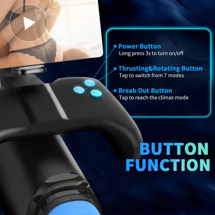 <tc>360 Degree Rotating Thrusting Blowjob Device with Phone Holder "The DOP"</tc>