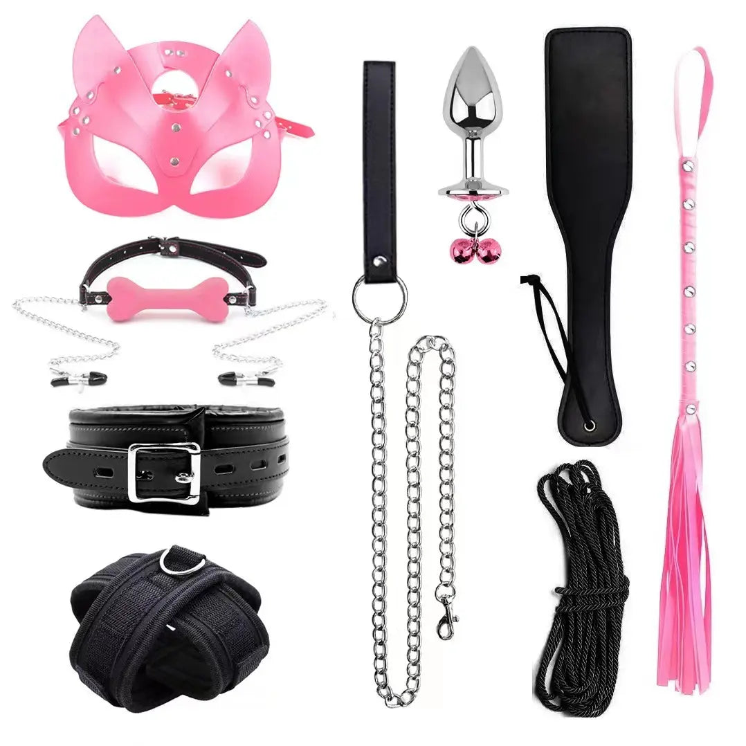 Bộ Đồ Chơi BDSM Knotty Fox 9 Món