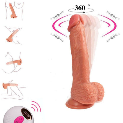 <tc>Real Dildo Remote Control Vibrating Dildo 22cm</tc>