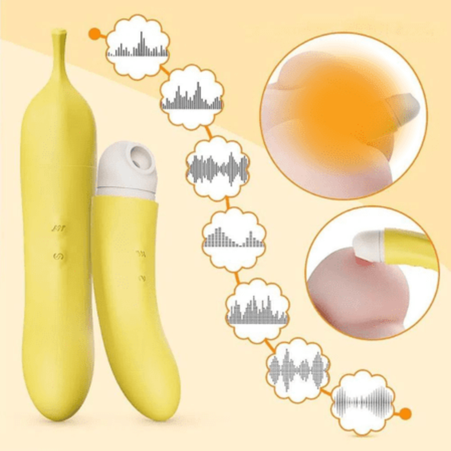 <tc>Vibrating Clit Sucking Egg 2-in-1 Banana Shape</tc>