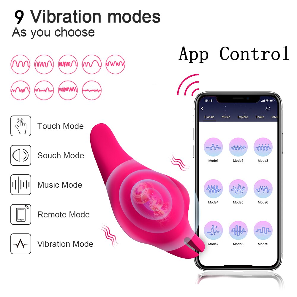 <tc>App Control Butterly Shaped LoveSpouse Vibrating Egg</tc>