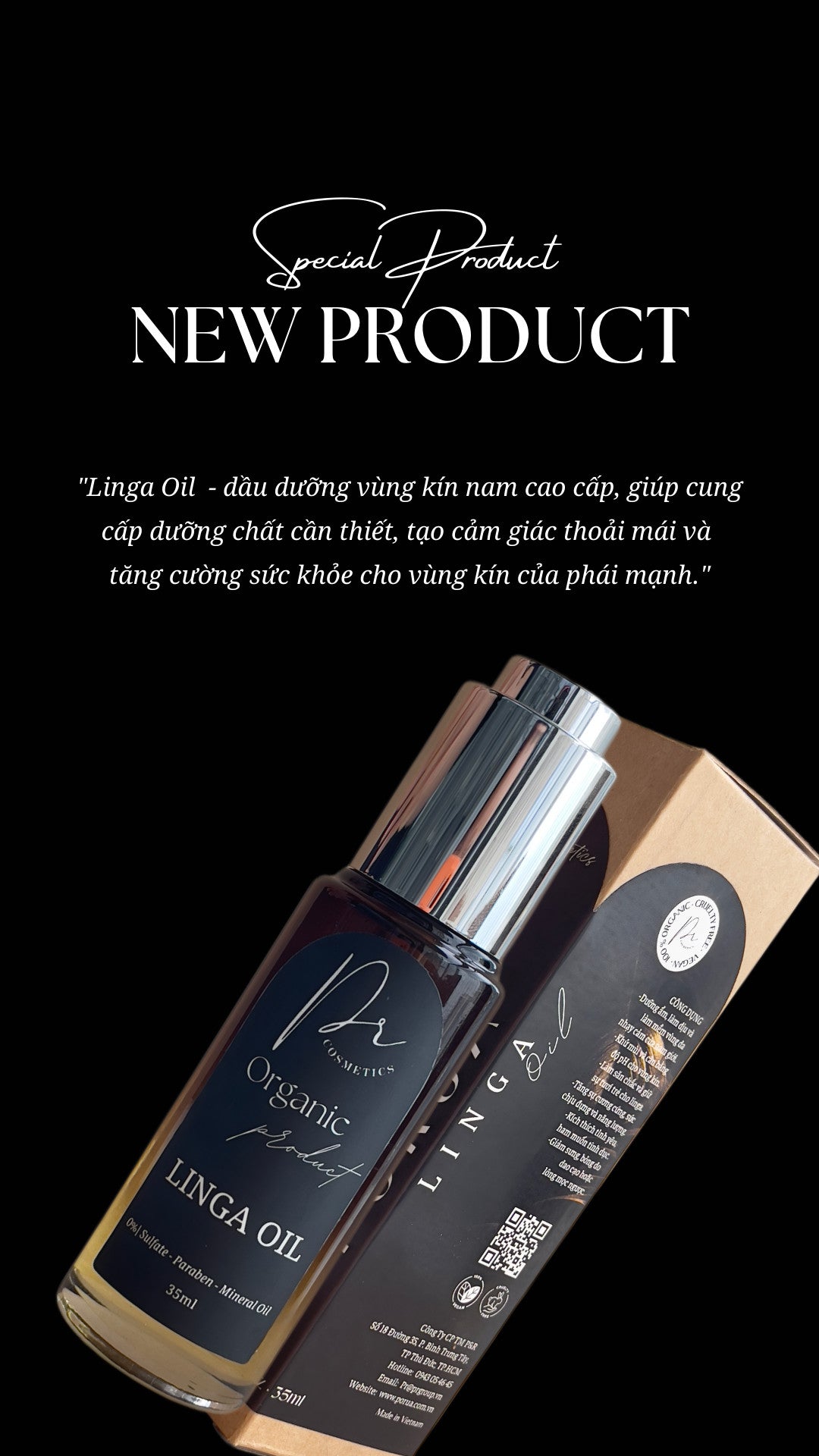 Dầu Dưỡng Vùng Kín Nam Giới Linga Oil