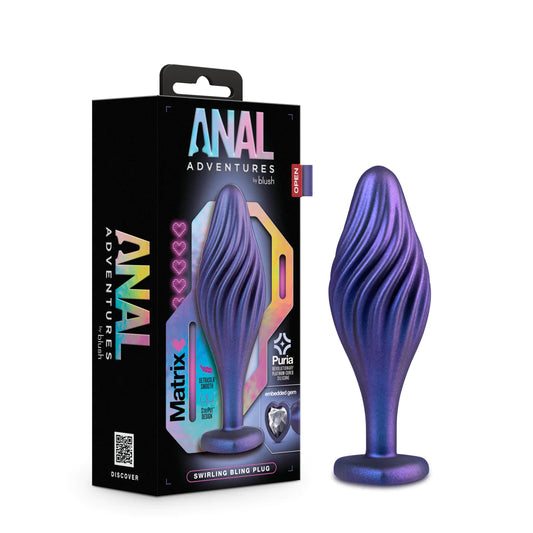 <tc>Anal Plug Adventure Matrix Swirling Bling Sapphire</tc>