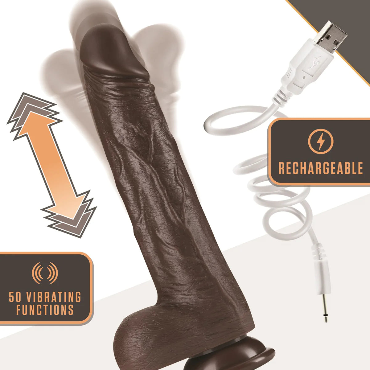 Dildo Dr. Skin Vibration Enema Dr. Murphy Chocolate