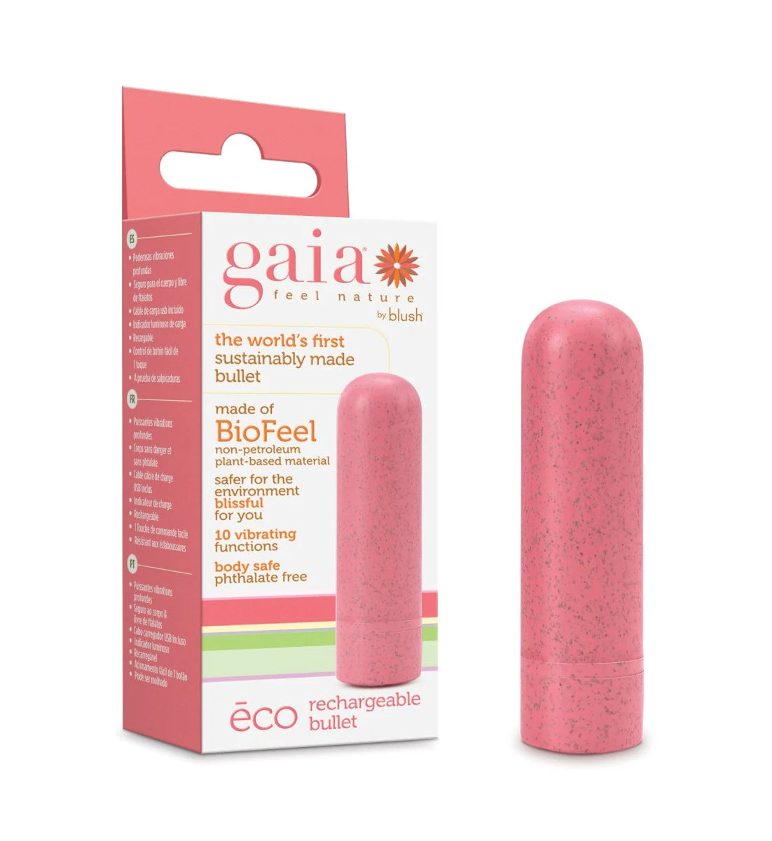 Gaia By Blush™ Eco Rechargeable Coral Vibrating Egg