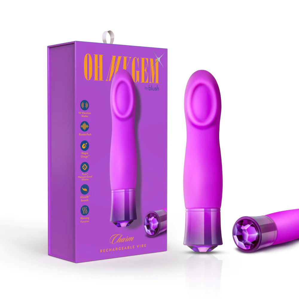 <tc>Oh My Gem Charm Amethyst Heating Vibrator</tc>