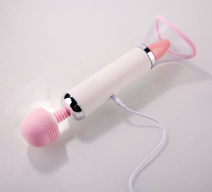 <tc>Sucking and Licking 3-in-1 AV Vibrating Wand Massager</tc>