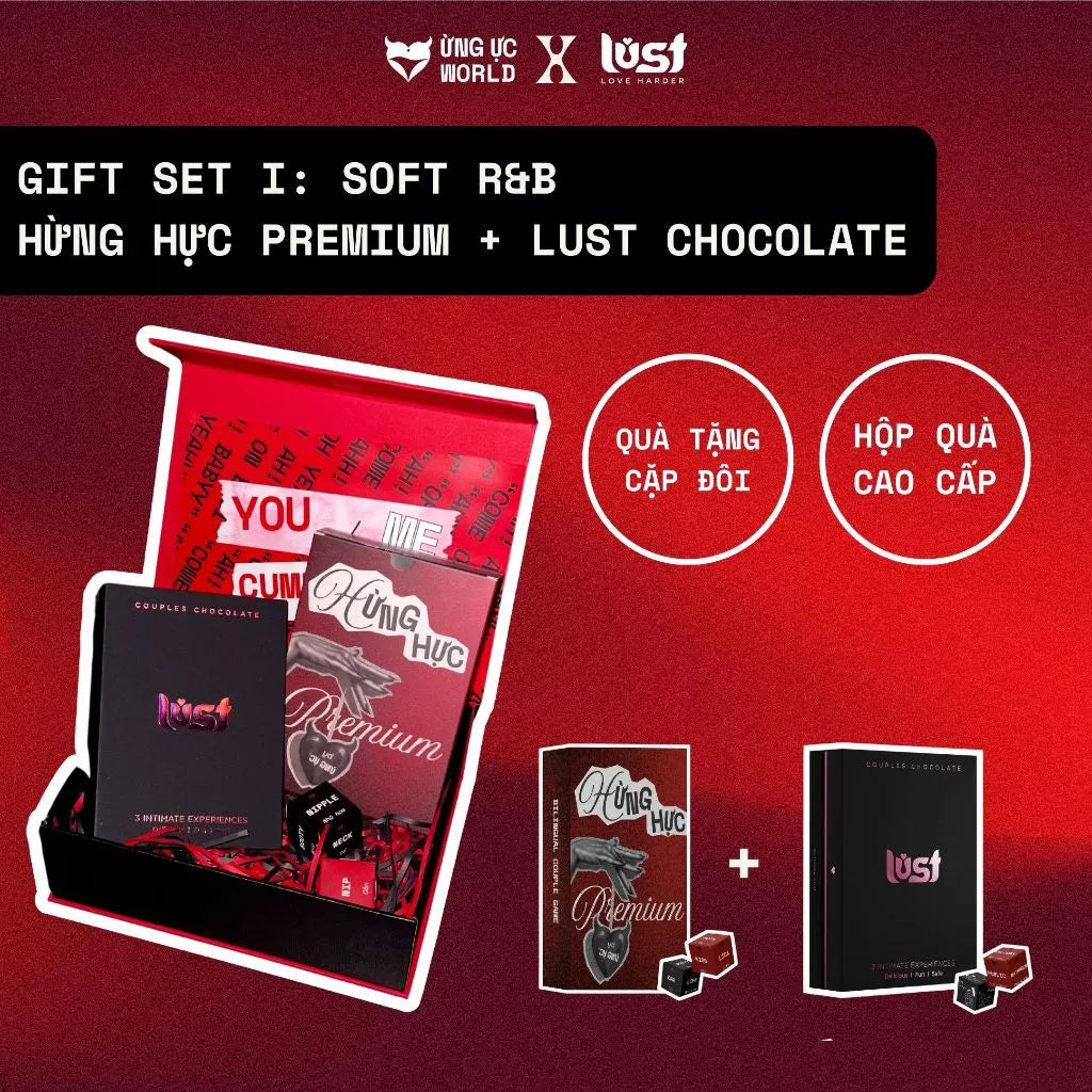 Set Quà Valentine Soft RnB Bộ Bài Hừng Hực Premium + Lust Chocolate