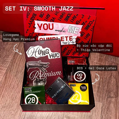 Set Quà Valentine Smooth Jazz Bộ Bài Hừng Hực Premium + Gel Care Latex