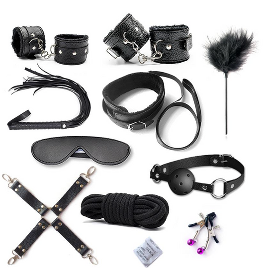 BDSM All Black Toy Set