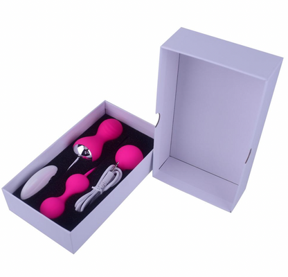 <tc>Set of 4 Vibrating Massager Kegel Balls + Remote Control</tc>